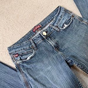 low waisted flare jeans